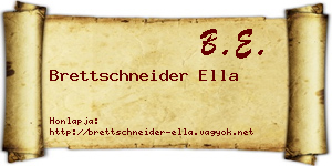 Brettschneider Ella névjegykártya