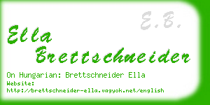 ella brettschneider business card